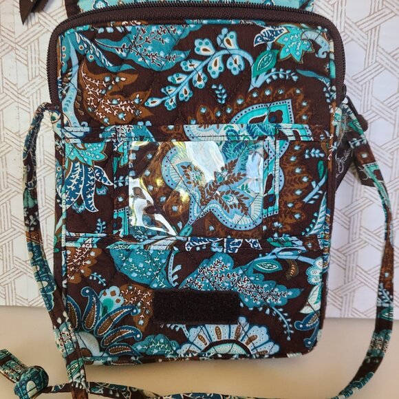 Vera Bradley Hipster Java Blue Floral Cross-Body Bag Adjustable Strap Retired - Picture 5 of 10